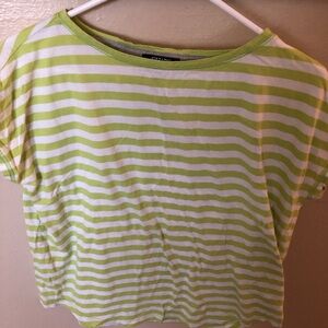 Chaps Active Lime Green and White Tee